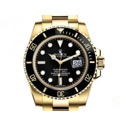 Rolex Aiguilles or jaune luminova Montres hommes sports bitons & or jaune Submariner Date 116613,116618 Cal 3135