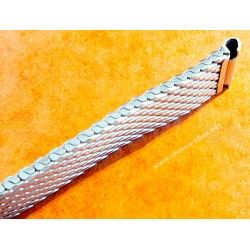 Bracelet 70's vintage acier brin mailles milanaises 18mm SWISS MADE
