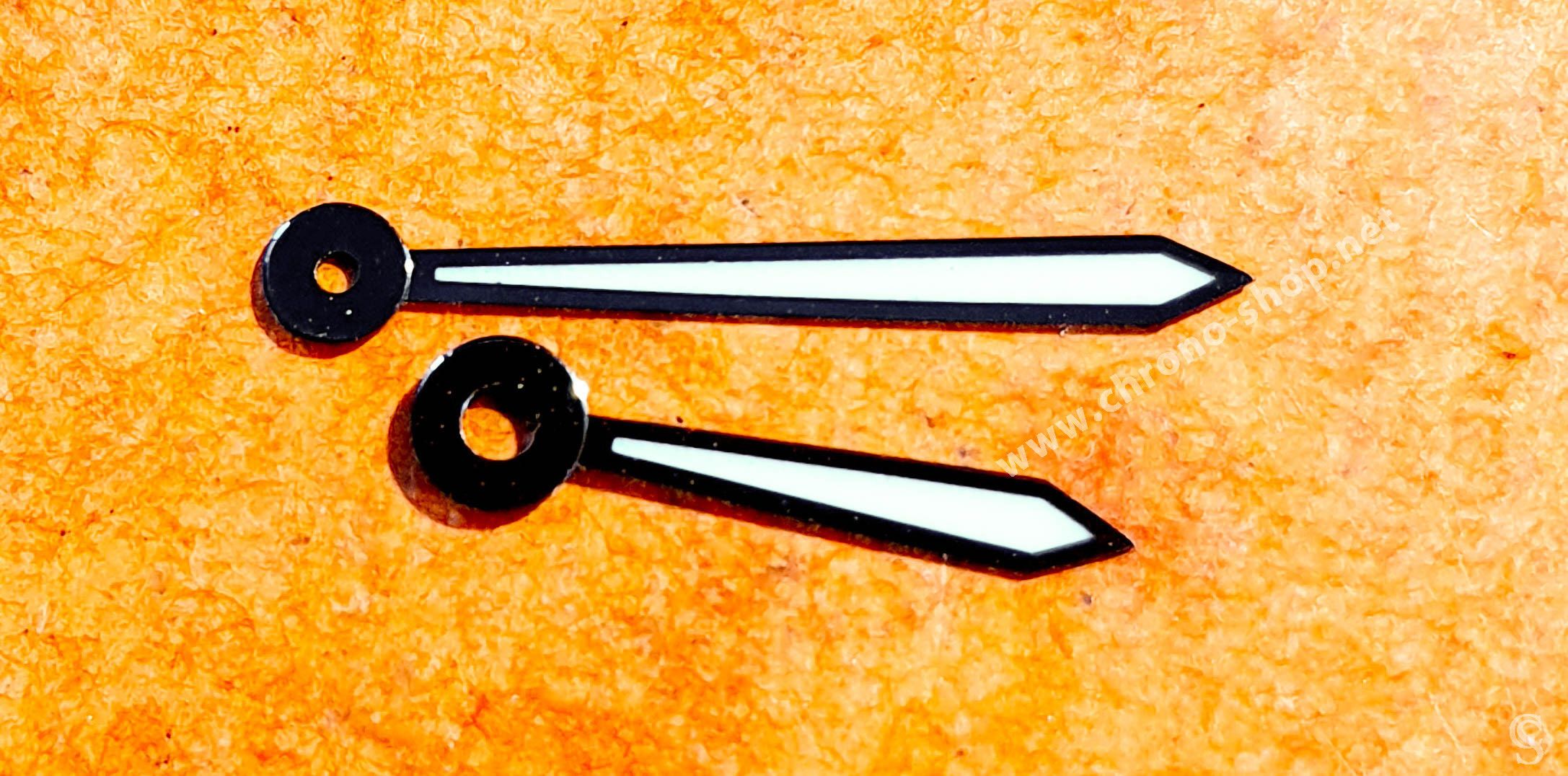 Horology Watch Parts 2 X Black Hands Swords Luminova For Sale