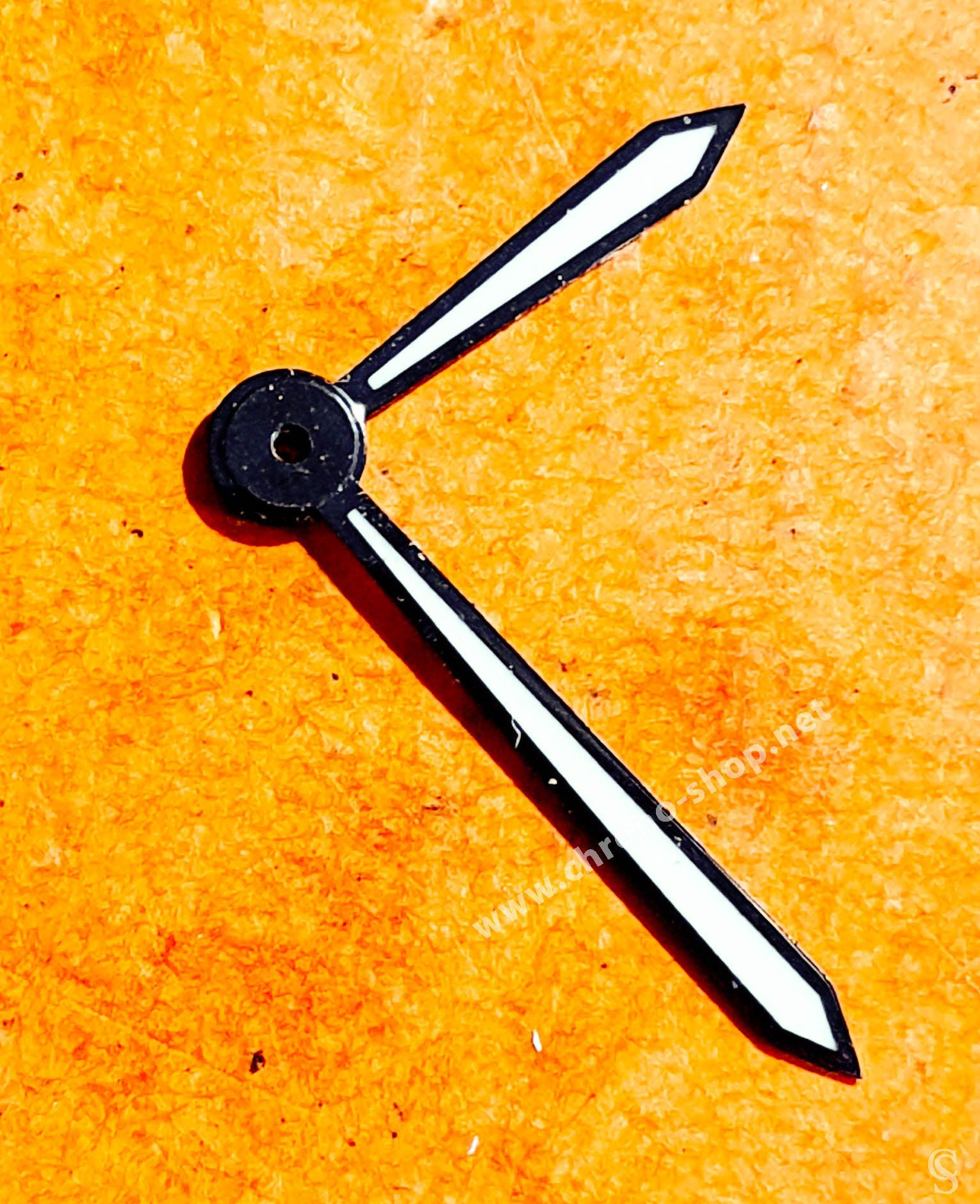 Horology Watch parts 2 x black hands swords luminova for sale