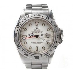 ROLEX LUNETTE ACIER GRADUÉE 24H MONTRES VINTAGES ROLEX EXPLORER II 16550 thick font MARK I