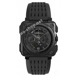 Bell & Ross Authentique bracelet Caoutchouc couleur noir toile, Nylon montres hommes 24mm BR-X1,BR 01,BR 03