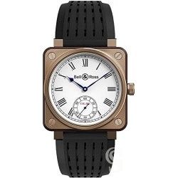 Bell & Ross Authentique bracelet Perforé Taille M Caoutchouc couleur noir montres hommes 24mm BR-X1,BR 01,BR 03