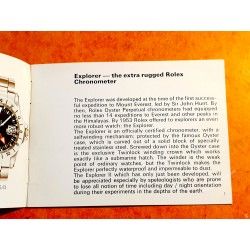 Rolex 1975 Vintage & Rare Genuine Booklet, Manual, Watches Explorer 1016 & Explorer II 1655 Freccione Steve Mcqueen