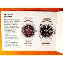 Rolex 1975 Vintage & Original livret anglais, montres vintages Explorer 1016 & Explorer II 1655