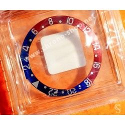 ROLEX AUTHENTIQUE GMT MASTER INSERT GRADUE 24H DE LUNETTE 1675, 16750 COULEUR PEPSI Neuf