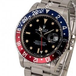 ROLEX Vintage N.O.S Factory 1675,16750 GMT Master Blue/Red PEPSI color Bezel watch 24H insert, inlay