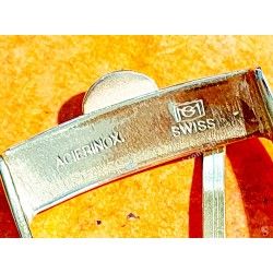 70's WRIST WATCH OMEGA BIG LOGO STRAP BAND BUCKLE 16MM GOLD PLATED