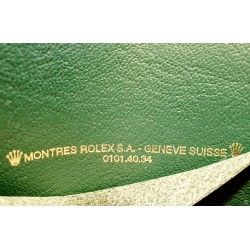 ROLEX PORTE CARTES ETUI DOCUMENTS MONTRES EN CUIR VERT CARTE DE GARANTIE PAPIER ref 0101.40.34