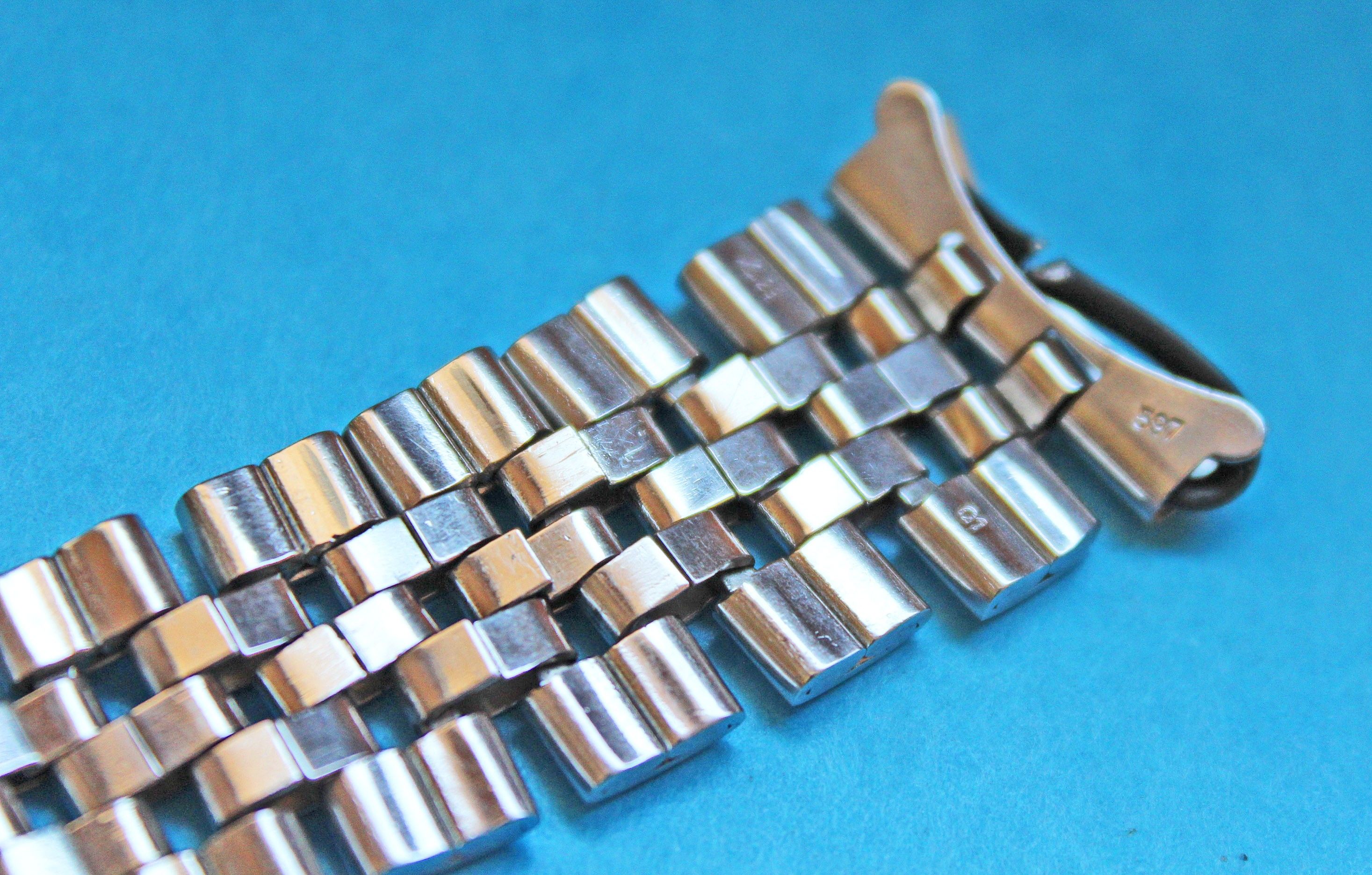 RARE TUDOR JUBILEE BRACELET SSTEEL FOLDED LINKS 19mm LUGS ref 624819