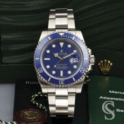 Rolex original jeu aiguilles CHROMALIGHT 410-116619 montres Submariner Date Bleue or blanc 116619