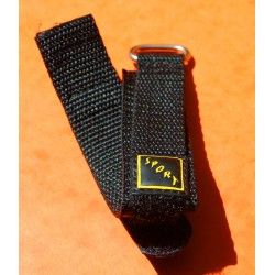 BRACELET DE MONTRE SCRATCH VELCRO AJUSTABLE SPORT 20mm NOIRE