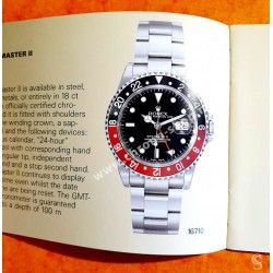 Rolex Genuine 2002 discontinued Watch Booklet advertising GMT MASTER II 16710,16713,16718