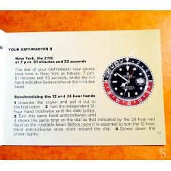 Rolex Genuine 2002 discontinued Watch Booklet advertising GMT MASTER II 16710,16713,16718