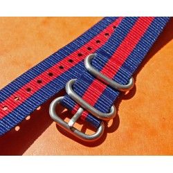 20mm Strong Zulu 4 Ring Red blue Nylon Watch bracelet Band Strap perfect for Rolex watches