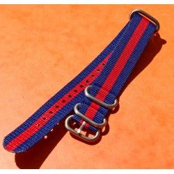 20mm Strong Zulu 4 Ring Red blue Nylon Watch bracelet Band Strap perfect for Rolex watches