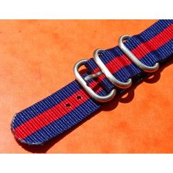 20mm Strong Zulu 4 Ring Red blue military Nylon Watch bracelet Band Strap perfect for Rolex watches