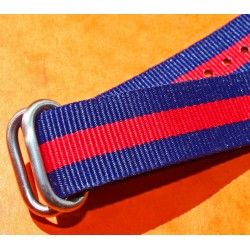 20mm Strong Zulu 4 Ring Red blue military Nylon Watch bracelet Band Strap perfect for Rolex watches