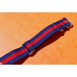 20mm Strong Zulu 4 Ring Red blue military Nylon Watch bracelet Band Strap perfect for Rolex watches