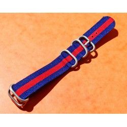 20mm Strong Zulu 4 Ring Red blue military Nylon Watch bracelet Band Strap perfect for Rolex watches