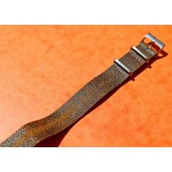 Vintage genuine wild leather Nato 20mm brown chocolate watch strap band handmade bracelet Rolex 5508, 6536, 6538, 6542, 5512 PCG