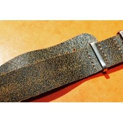 Vintage genuine wild leather Nato 20mm brown chocolate watch strap band handmade bracelet Rolex 5508, 6536, 6538, 6542, 5512 PCG