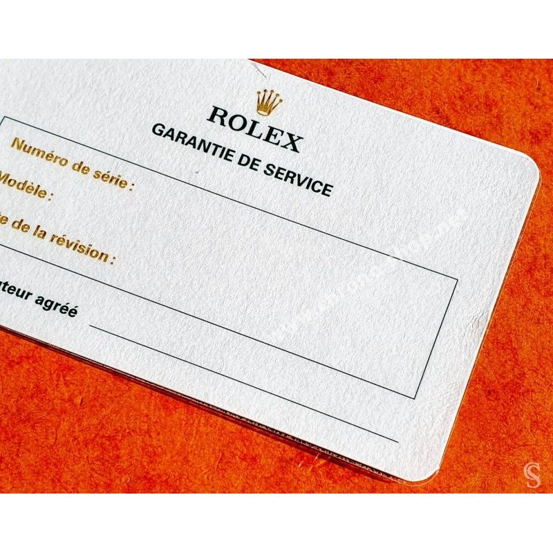 ROLEX 2010 Certificate International Service Guarantee Service PAPER CARD GMT MASTER 1675