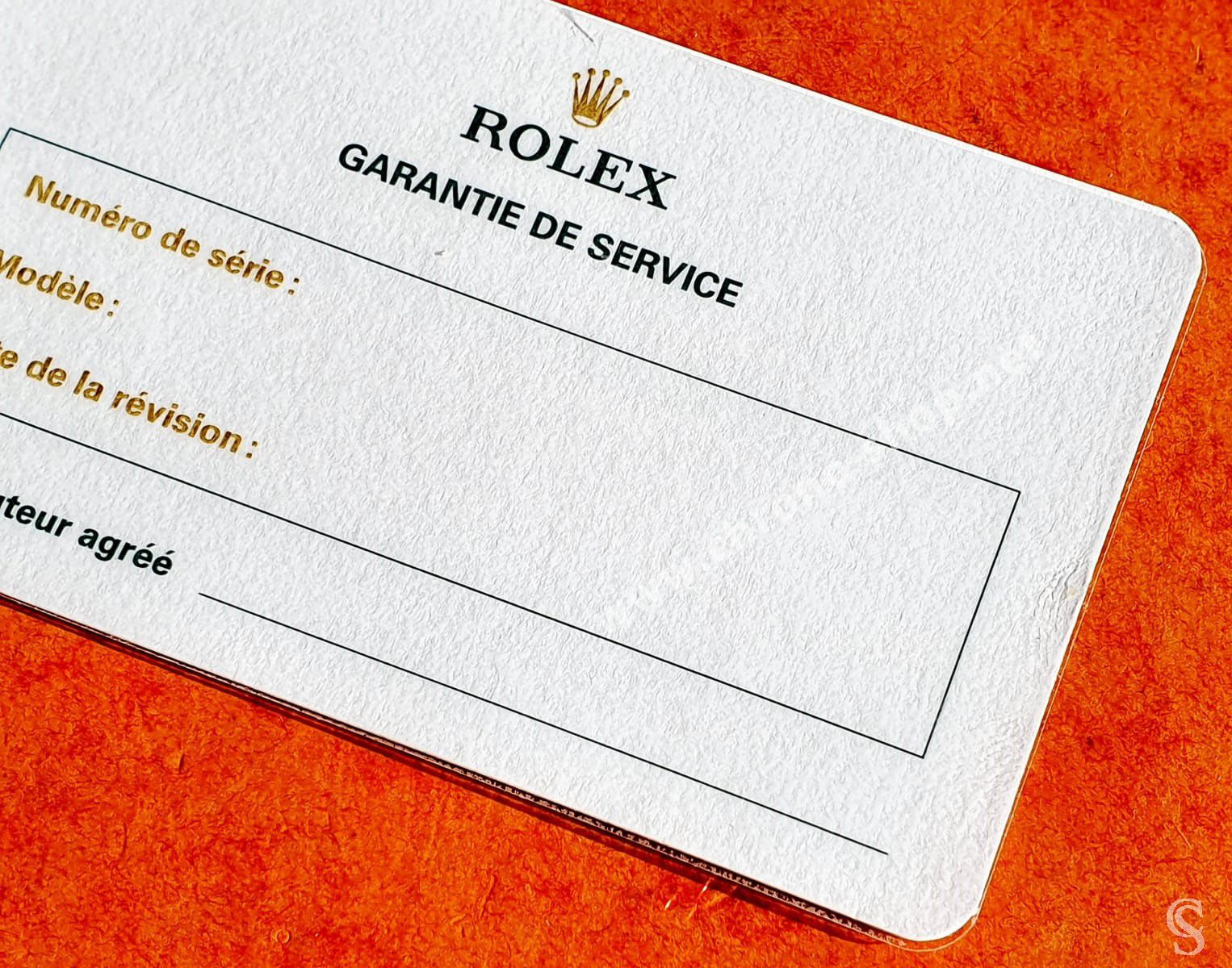 rolex card