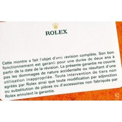 ROLEX 2010 Certificate International Service Guarantee Service PAPER CARD GMT MASTER 1675