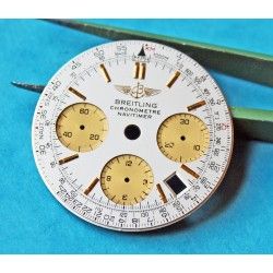 RARE VINTAGE BREITLING CADRAN CHRONOMÈTRE NAVITIMER COULEUR ARGENT & doré