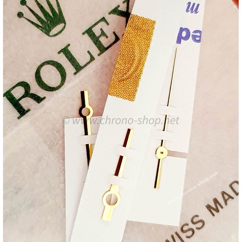 Rolex authentique Set aiguilles fines en or jaune & noir montres 36mm Datejust 16013,16018 Cal 3035,3135