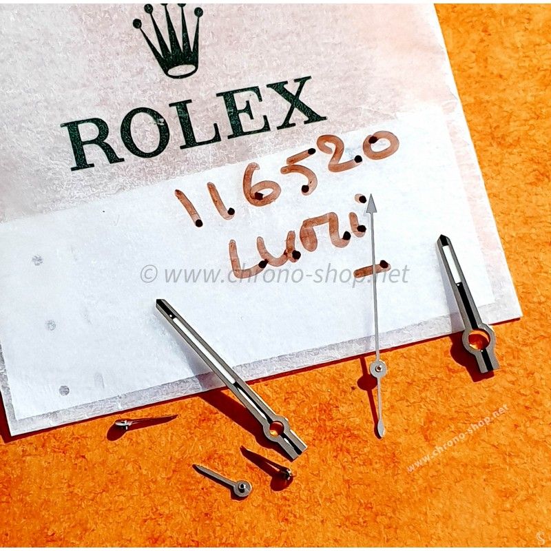 ROLEX luminova SLIM handset 18kt White Gold DAYTONA watches Ref 116509, 116519, 116520, 116528 cal 4130
