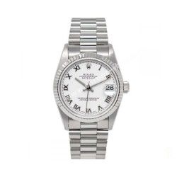 ROLEX OEM MINT LADIES DATEJUST PRESIDENT 31mm 178279 CAL.2235 WHITE GOLD BATONS HANDSET