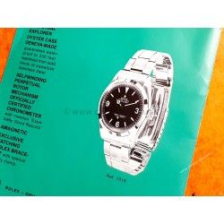 VINTAGE 1966 Rolex Brochure for EXPLORER MODEL 1016  EXTREMELY RARE COLLECTIBLE GOODIE 