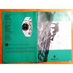 VINTAGE 1966 Rolex Brochure for EXPLORER MODEL 1016  EXTREMELY RARE COLLECTIBLE GOODIE 