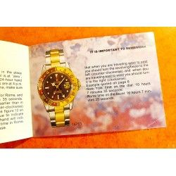 Vintage Collectible 1984 Rolex GMT-Master 16750, 16753, 16758, 16760 FAT LADY Watch Instruction Booklet Manual