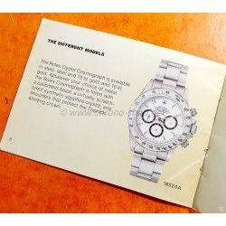 Rolex 1988 Vintage 16523, 16528, 16520 Daytona Patrizzi Cosmograph Watch Manual Booklet Brochure