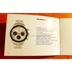 Rolex 70's Vintage Livret Montres anciennes Paul Newman Daytona 6263,6262,6265,6240,6239