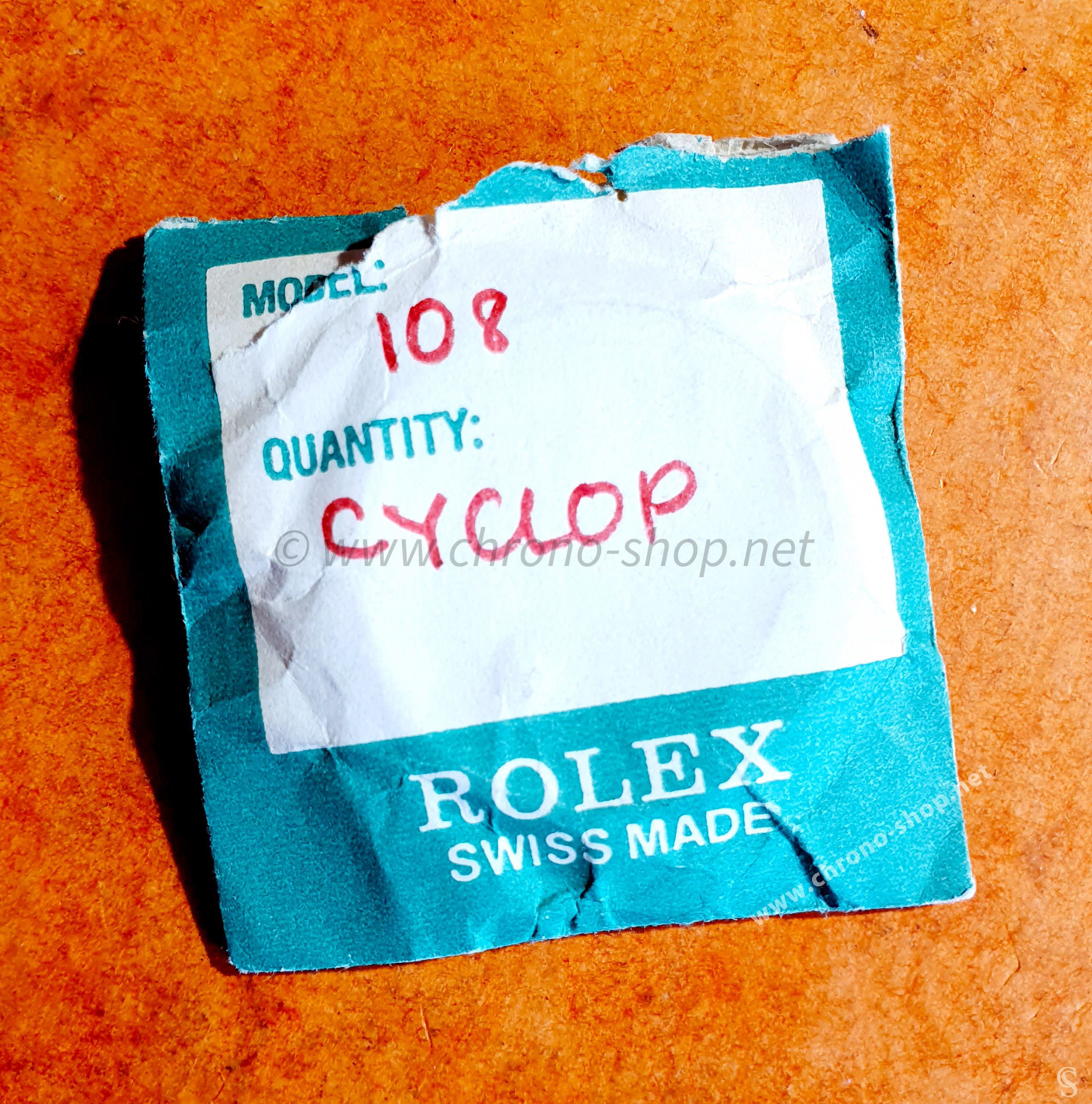 Rolex Watch Plexi Crystal cyclop 108 fits 6122-6127, 6294, 6494, 6515, 6518, 6694, 7914, 7919, 7929, 9294 oysterdate, precision