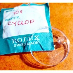 ROLEX NOS CYCLOPE 108 PLEXIGLAS VERRE ACRYLIQUE MONTRES 6122-6127, 6294, 6494, 6515, 6518, 6694, 7914, 7919, 7929, 9294