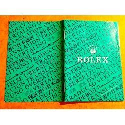 Vintage 80-90s Collector Rolex Green oyster Translation booklet watches 16800, 16660, 16550, 16750 ref 565.00.300.6.96