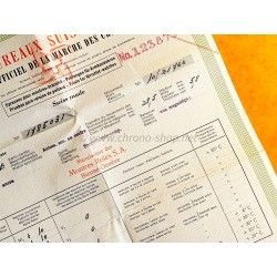 Rolex 1968 Vintage Warranty paper document Bureaux Suisses Timing Certificates watches submariner 5510,5508, GMt 6542, 1675