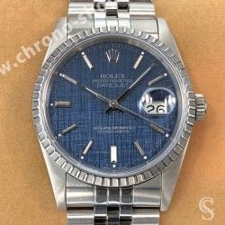 ROLEX OYSTER DATEJUST ref 16220, 16000, 16030 Ø34.50mm LUNETTE CANNELÉE ACIER MONTRES