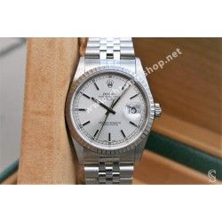 ROLEX OYSTER DATEJUST ref 16220, 16000, 16030 Ø34.50mm LUNETTE CANNELÉE ACIER MONTRES