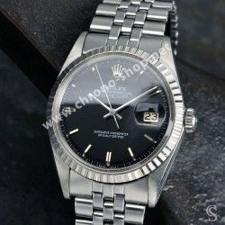 Rolex Datejust 1603 Stainless Steel Project Automatic Mens Watch case + White gold Fluted bezel