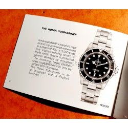 Rolex 1999 Submariner,Sea Dweller booklet manual english 1999 Submariner watches 14060,16613,16610,16618,16600