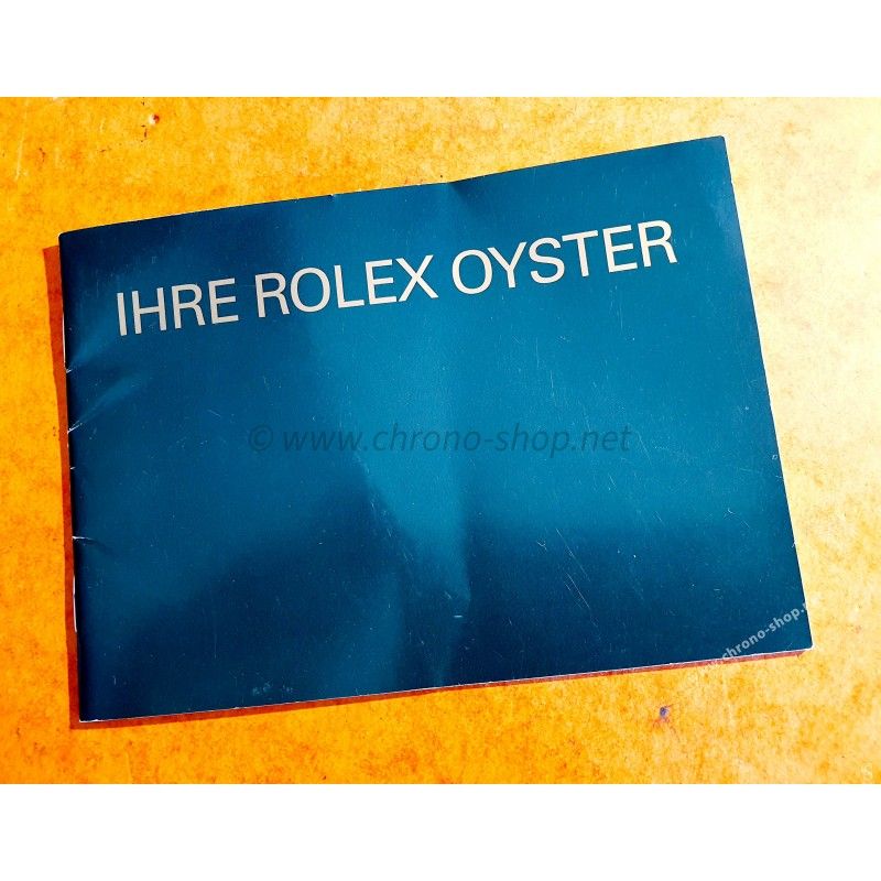 ROLEX BOOKLET "IHRE ROLEX OYSTER" 1987 SUBMARINER DAYDATE OYSTERQUARTZ DATEJUST WATCHES GOLD