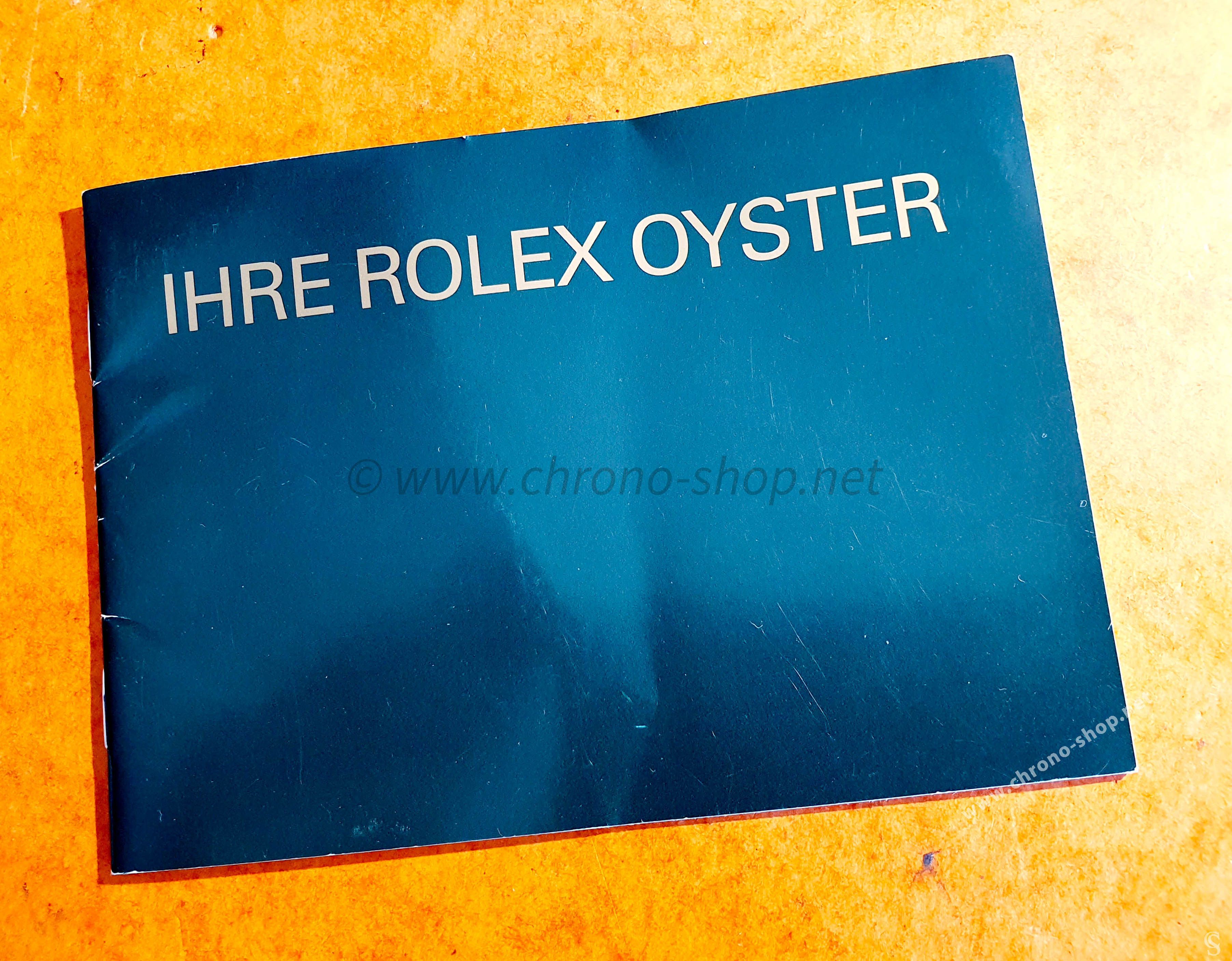 ROLEX BOOKLET "IHRE ROLEX OYSTER" 1987 SUBMARINER DAYDATE OYSTERQUARTZ DATEJUST WATCHES GOLD
