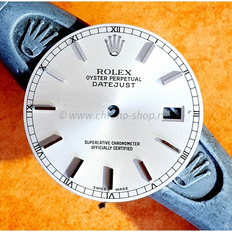 ROLEX Original Cadran Argent Indexes bâtons Luminova MONTRES DATEJUST 16230,16200,16220,16234 CAL 3135,3035