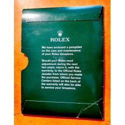 ROLEX VINTAGE ETUI, POCHETTE MONTRES ROLEX GARANTIE, PORTE DOCUMENTS ANNEES 80 COULEUR VERT